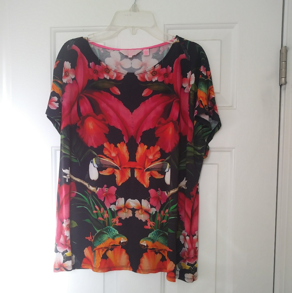 Ted Baker London Tropical Print Top Size 10